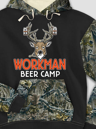 Beer Camp : Printed 2-Tone Camo Hoodies