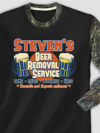 Beer Removal : Printed 2-Tone Camo Long Sleeves