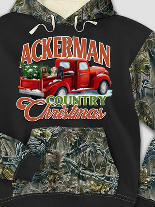 Country Christmas : Printed 2-Tone Camo Hoodies