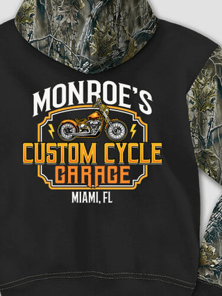 Custom Cycle Garage BP : Printed 2-Tone Camo Hoodies
