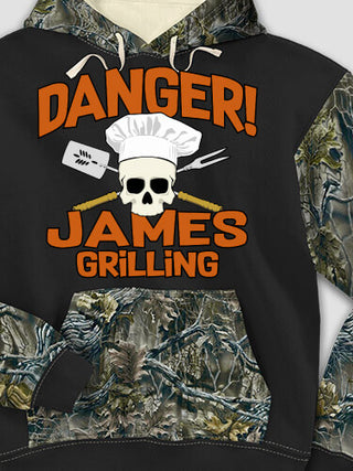 Danger Grilling : Printed 2-Tone Camo Hoodies