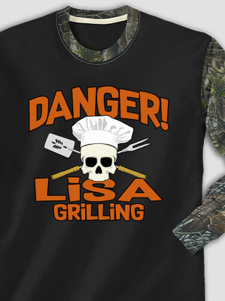 Danger Grilling : Printed 2-Tone Camo Long Sleeves