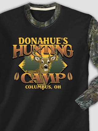Deer Hunting Camp : Printed 2-Tone Camo Long Sleeves