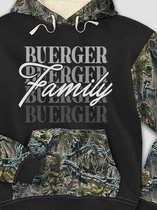 Family Repeat : Printed 2-Tone Camo Hoodies