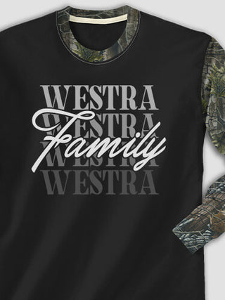 Family Repeat : Printed 2-Tone Camo Long Sleeves