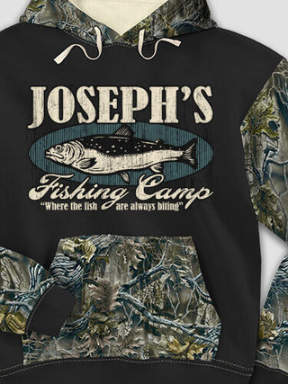 Fishing Camp : Printed 2-Tone Camo Hoodies