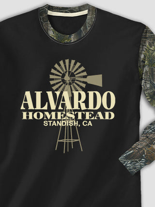 Homestead : Printed 2-Tone Camo Long Sleeves