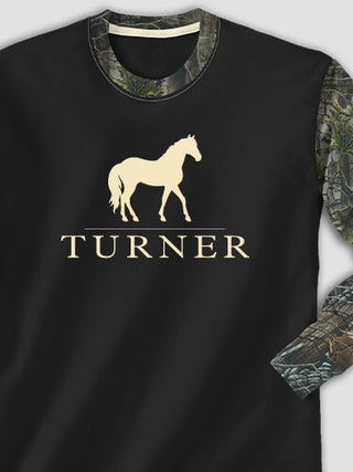 Horse : Printed 2-Tone Camo Long Sleeves