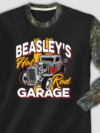 Hot Rod Garage : Printed 2-Tone Camo Long Sleeves