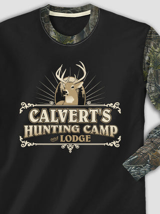 Hunting Camp : Printed 2-Tone Camo Long Sleeves