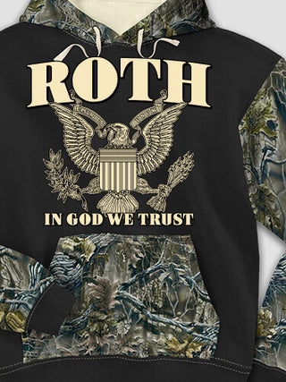 In God We Trust : Printed 2-Tone Camo Hoodies