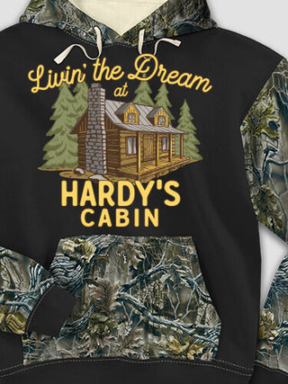 Livin' The Dream Cabin : Printed 2-Tone Camo Hoodies