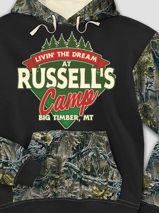 Livin' The Dream Camp : Printed 2-Tone Camo Hoodies