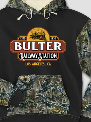 Railway Station : Printed 2-Tone Camo Hoodies