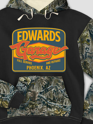 Retro Garage : Printed 2-Tone Camo Hoodies