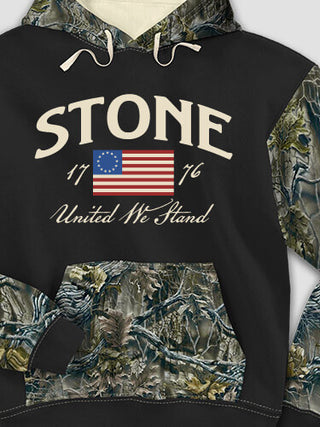 United We Stand : Printed 2-Tone Camo Hoodies