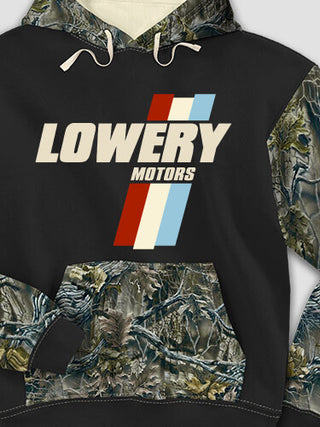 Vintage Motors : Printed 2-Tone Camo Hoodies