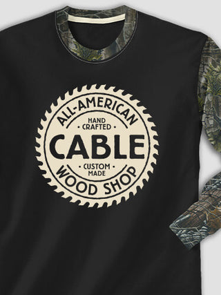 Wood Shop : Printed 2-Tone Camo Long Sleeves