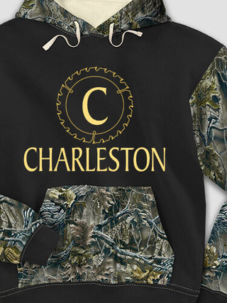 Woodworking Monogram : Printed 2-Tone Camo Hoodies