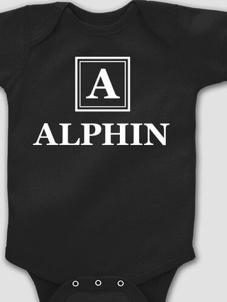 Square Monogram : Printed Baby Bodysuits
