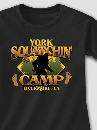 Squatchin' Camp : Adult Ladies Fitted T-Shirt