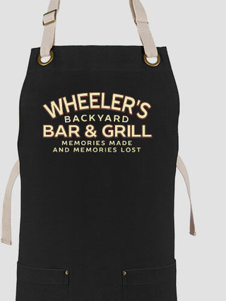 Backyard Bar and Grill : Printed Canvas Work Aprons