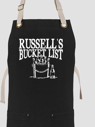 Bucket List : Printed Canvas Work Aprons