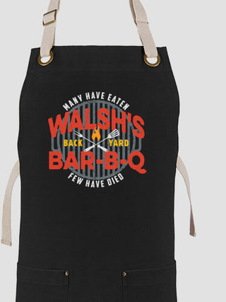 Few Have Died BBQ : Printed Canvas Work Aprons