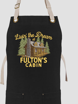 Livin' The Dream Cabin : Printed Canvas Work Aprons