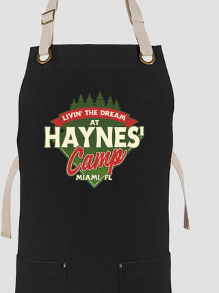 Livin' The Dream Camp : Printed Canvas Work Aprons