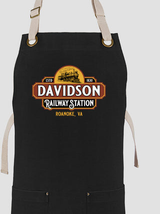 Railway Station : Printed Canvas Work Aprons