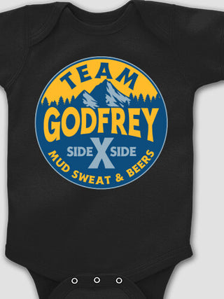 Team Side By Side : Printed Baby Bodysuits