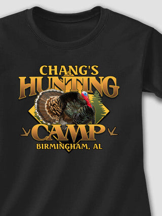 Turkey Hunting Camp : Adult Ladies Fitted T-Shirt
