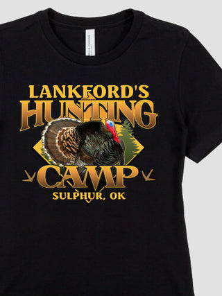 Turkey Hunting Camp : Premium Ladies T-Shirts