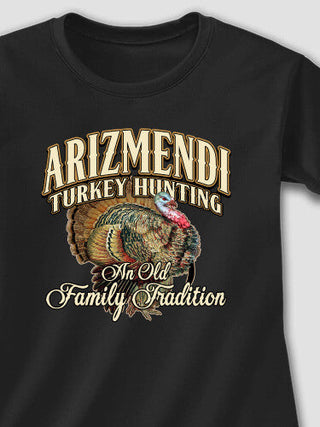 Turkey Hunting Family Tradition : Adult Ladies Fitted T-Shirt