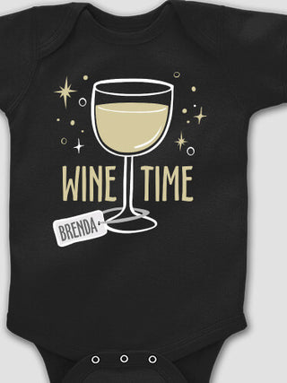 Wine Time : Printed Baby Bodysuits