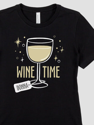 Wine Time : Premium Ladies T-Shirts