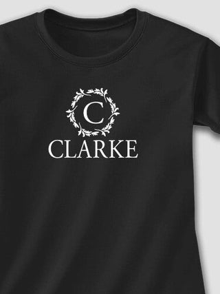 Wreath Monogram : Adult Ladies Fitted T-Shirt