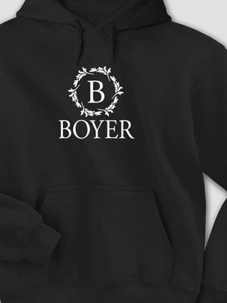 Wreath Monogram : Printed Hoodies