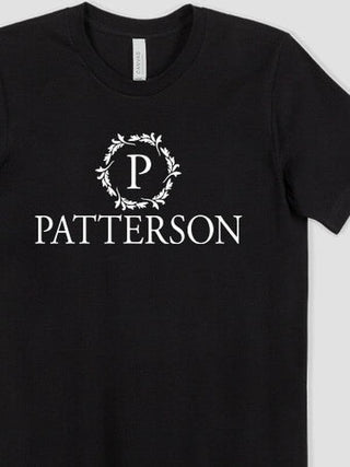 Wreath Monogram : Premium Printed T-Shirts