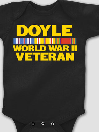 WW2 Pacific Veteran : Printed Baby Bodysuits