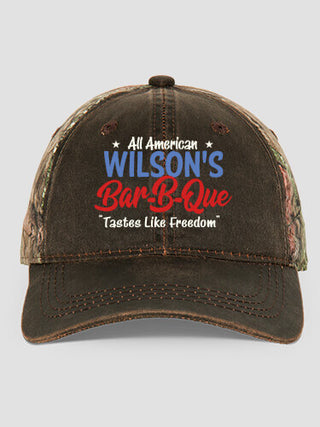 All American BBQ : Embroidered 2-Tone Camo Hats