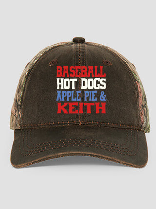 Americana : Embroidered 2-Tone Camo Hats