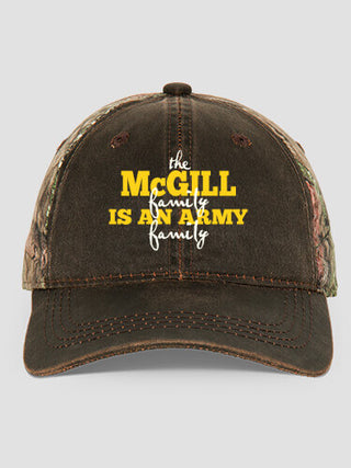Army Family : Embroidered 2-Tone Camo Hats