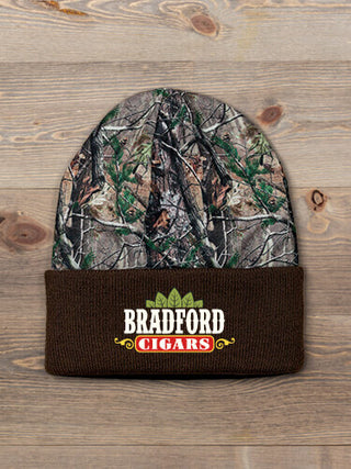 Cigars : Embroidered 2-Tone Camo Cuffed Beanie
