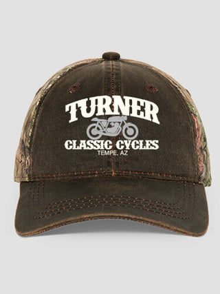 Classic Cycles : Embroidered 2-Tone Camo Hats