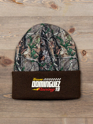 Classic Racing Team : Embroidered 2-Tone Camo Cuffed Beanie