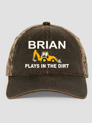 Dirt Shirt - Backhoe : Embroidered 2-Tone Camo Hats