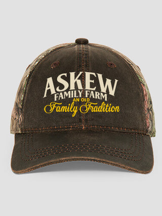 Farming Family Tradition : Embroidered 2-Tone Camo Hats
