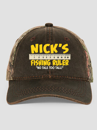 Fishing Ruler : Embroidered 2-Tone Camo Hats